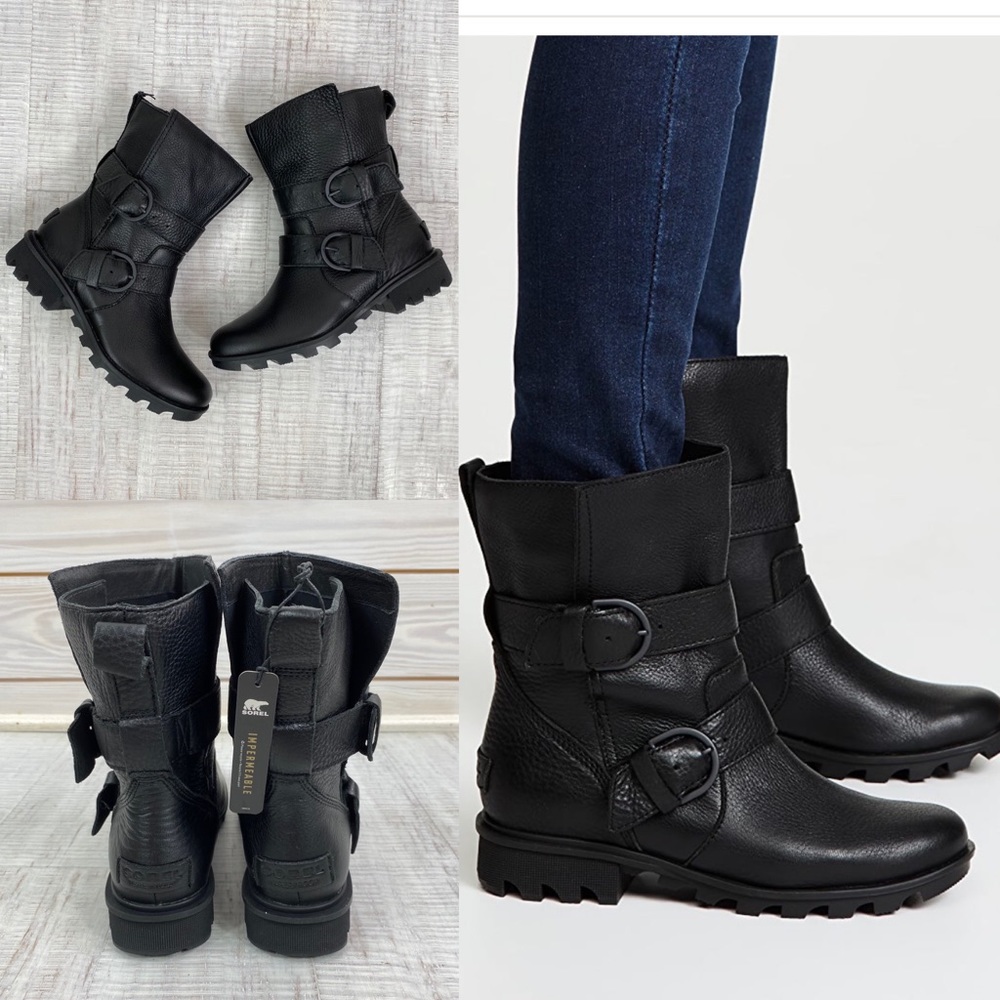 Sorel Phoenix Moto Waterproof Boots New